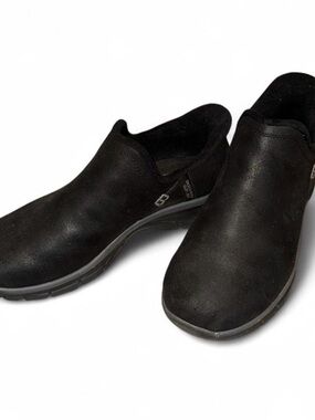 Slip-On Black Suede Skechers Comfort Shoes 8